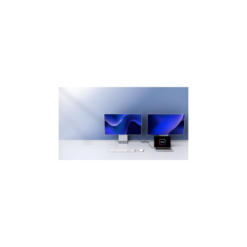 Hyper Dual 4K HDMI 10-in-1 USB-C, Dockingstation(silber, USB-C, HDMI, USB-A)