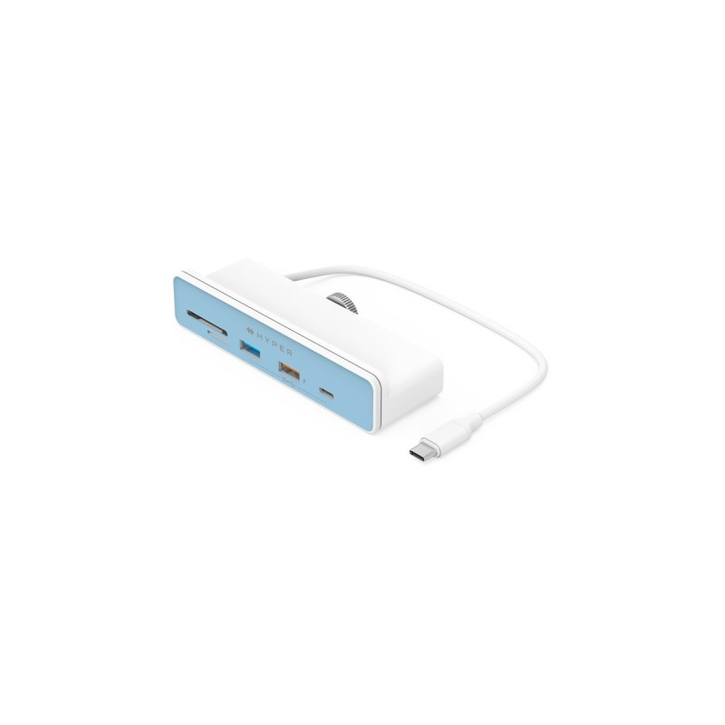 Hyper HyperDrive 6-in-1 USB-C Hub für iMac, USB-Hub(weiß)