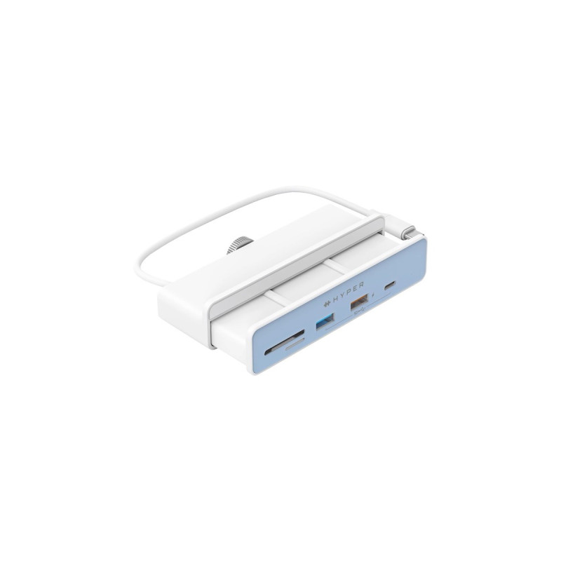 Hyper HyperDrive 6-in-1 USB-C Hub für iMac, USB-Hub(weiß)