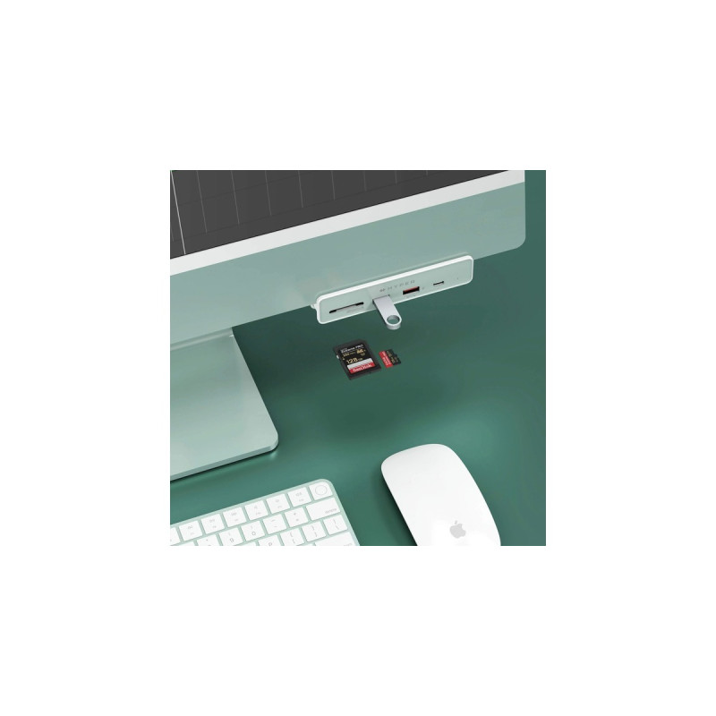 Hyper HyperDrive 6-in-1 USB-C Hub für iMac, USB-Hub(weiß)