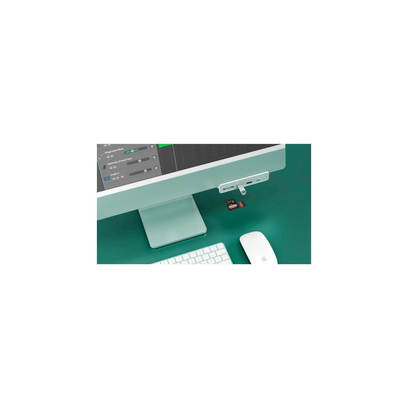 Hyper HyperDrive 6-in-1 USB-C Hub für iMac, USB-Hub(weiß)