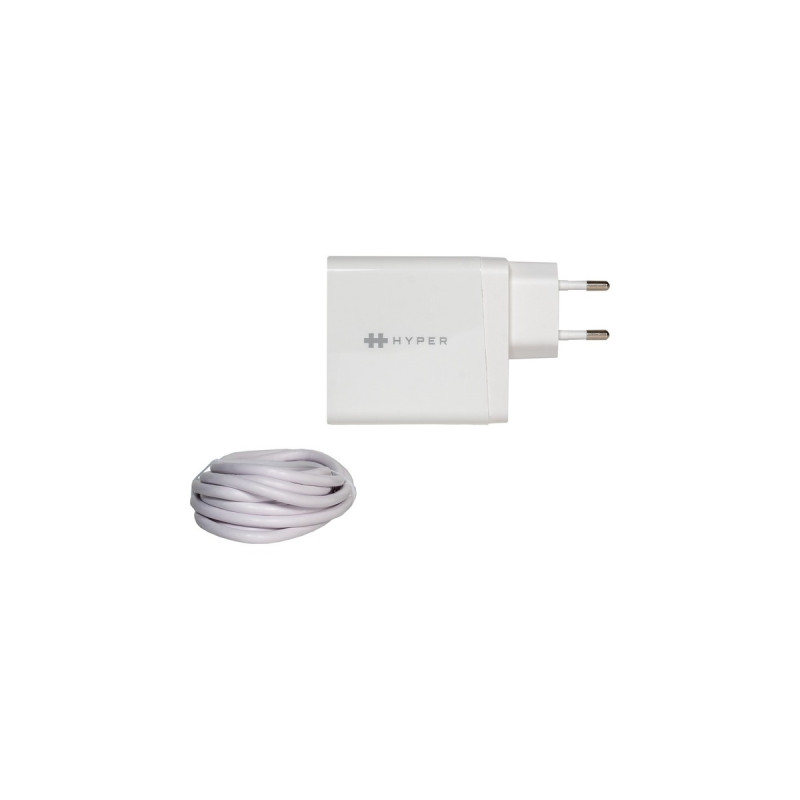 Hyper HyperJuice 65W USB-C Charger, Ladegerät(weiß, EU-Stecker)
