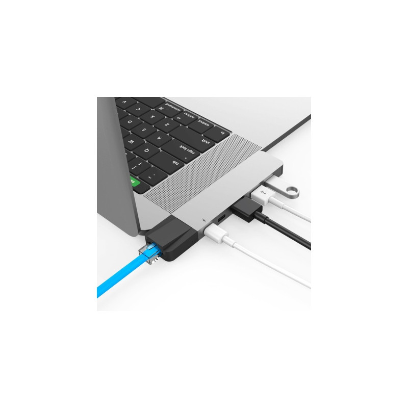 Hyper USB-C 4K Ethernet Dock, Dockingstation(silber)