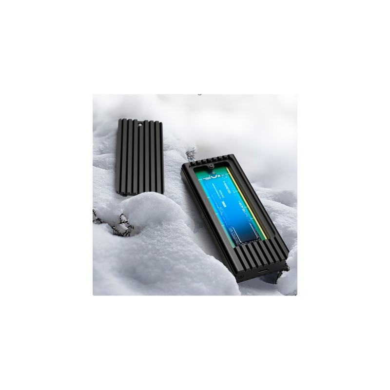 ICY BOX IB-1917M-C32, Laufwerksgehäuse(schwarz, USB 3.2 Gen 2x2 Type-C Gehäuse für M.2)