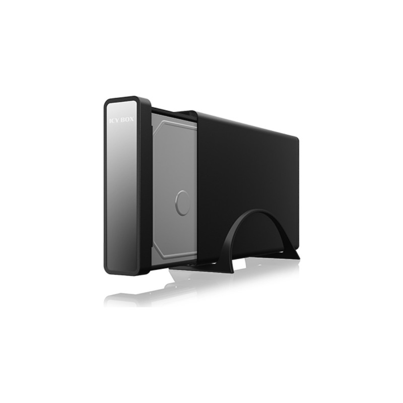 ICY BOX IB-382H-C31, Laufwerksgehäuse(schwarz, für 1x HDD/SSD mit USB 3.2 (Gen 2) Type-C Anschluss und USB Hub)