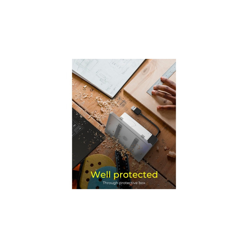 ICY BOX IB-AC603b-U3, Adapter(anthrazit/schwarz, Adapter für 1x HDD/SSD mit Kunststoffhülle)