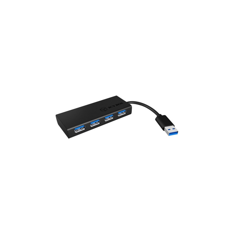 ICY BOX IB-AC6104 USB 3.0 Hub, USB-Hub(schwarz)