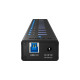 ICY BOX IB-AC6113, USB-Hub(schwarz, 13x USB 3.0, inkl. Ladeanschluss)