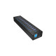 ICY BOX IB-AC6113, USB-Hub(schwarz, 13x USB 3.0, inkl. Ladeanschluss)