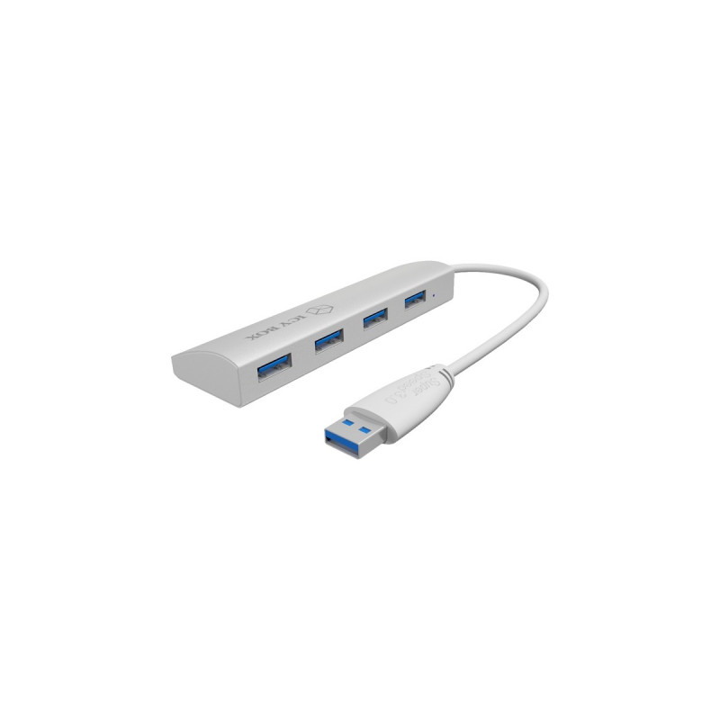 ICY BOX IB-AC6401 4Port USB3.0 HUB, USB-Hub(silber)