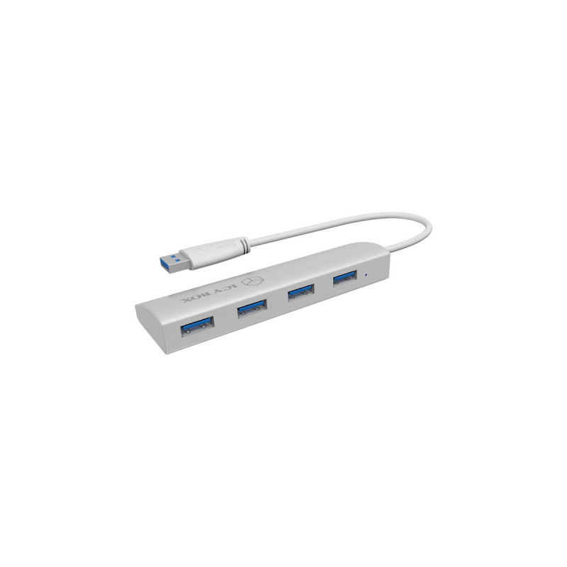 ICY BOX IB-AC6401 4Port USB3.0 HUB, USB-Hub(silber)