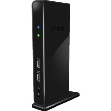 ICY BOX IB-DK2241AC Multi DockingStation(schwarz, für Notebooks und PCs)