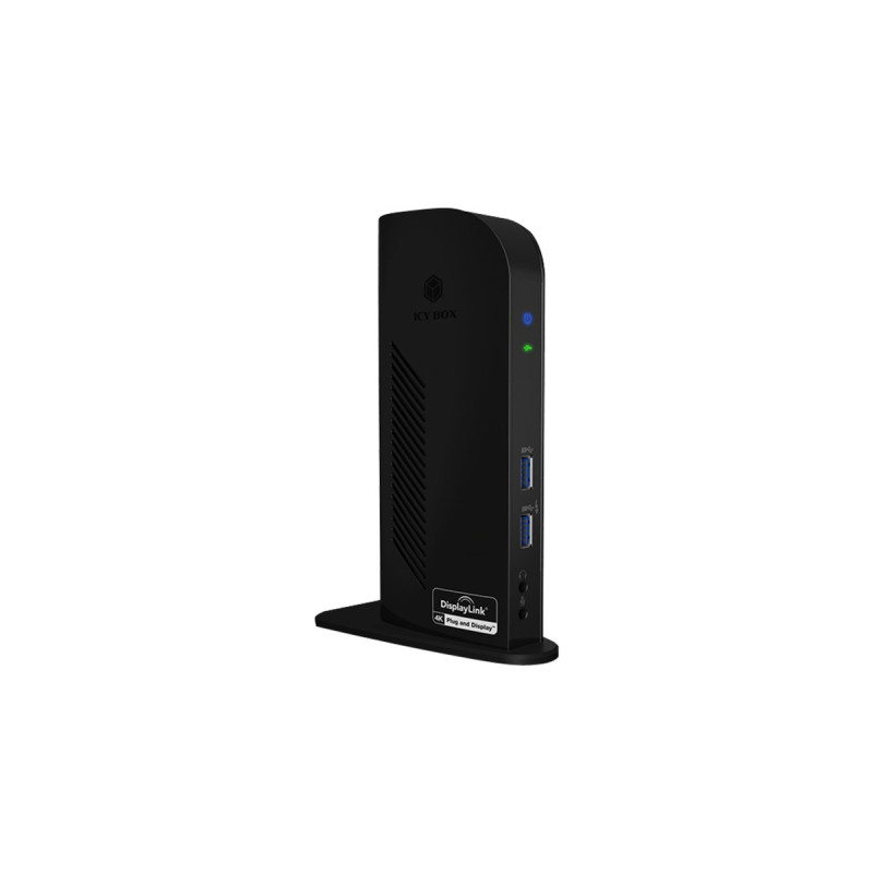 ICY BOX IB-DK2242AC, Dockingstation(schwarz, DisplayPort, USB, RJ45)