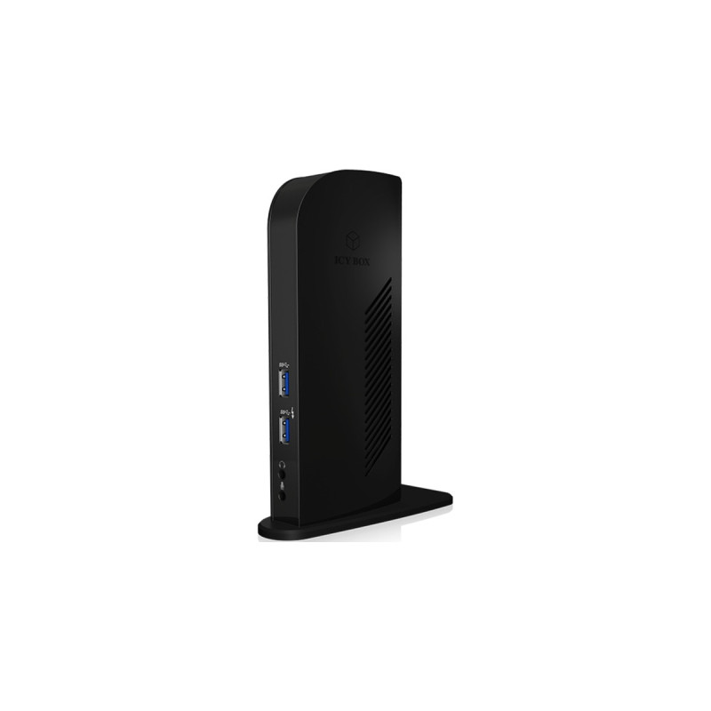 ICY BOX IB-DK2242AC, Dockingstation(schwarz, DisplayPort, USB, RJ45)