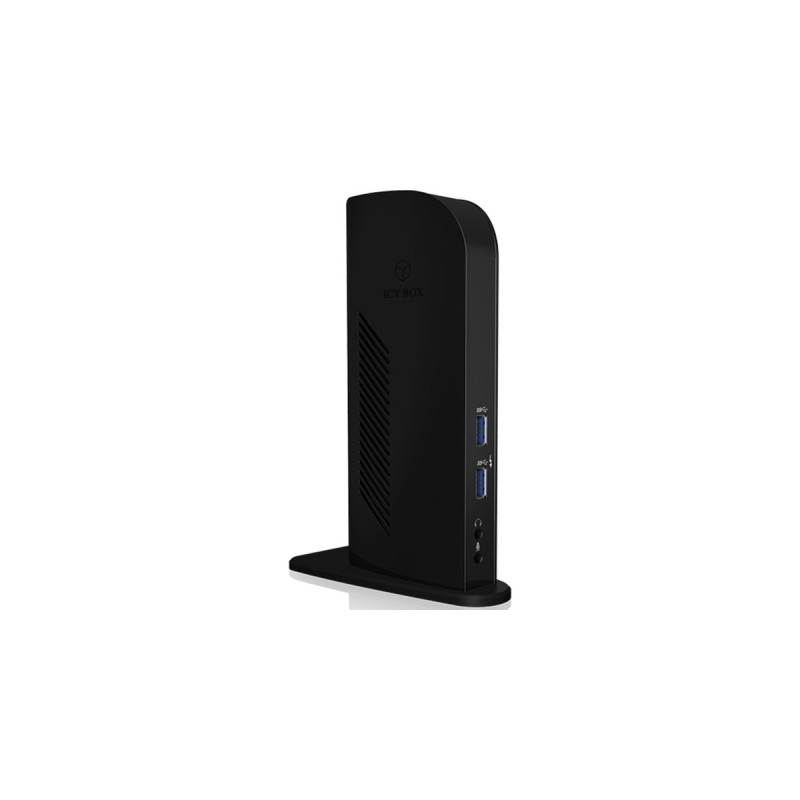 ICY BOX IB-DK2242AC, Dockingstation(schwarz, DisplayPort, USB, RJ45)