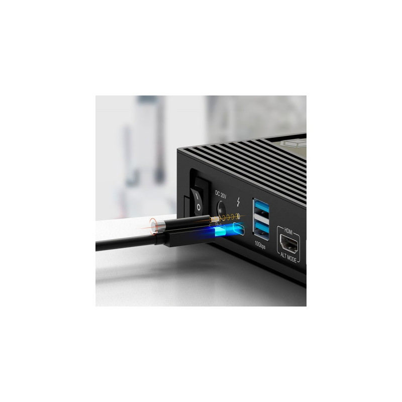 ICY BOX IB-DK2246AC, Dockingstation(schwarz, USB-C, HDMI, DisplayPort)