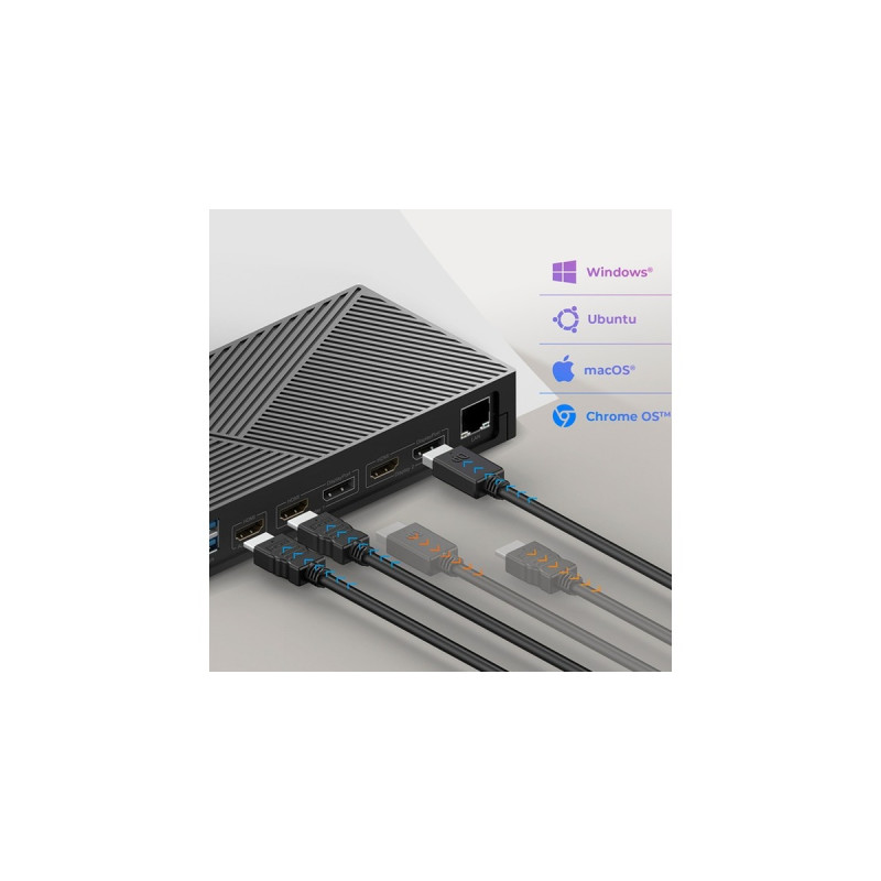 ICY BOX IB-DK2246AC, Dockingstation(schwarz, USB-C, HDMI, DisplayPort)