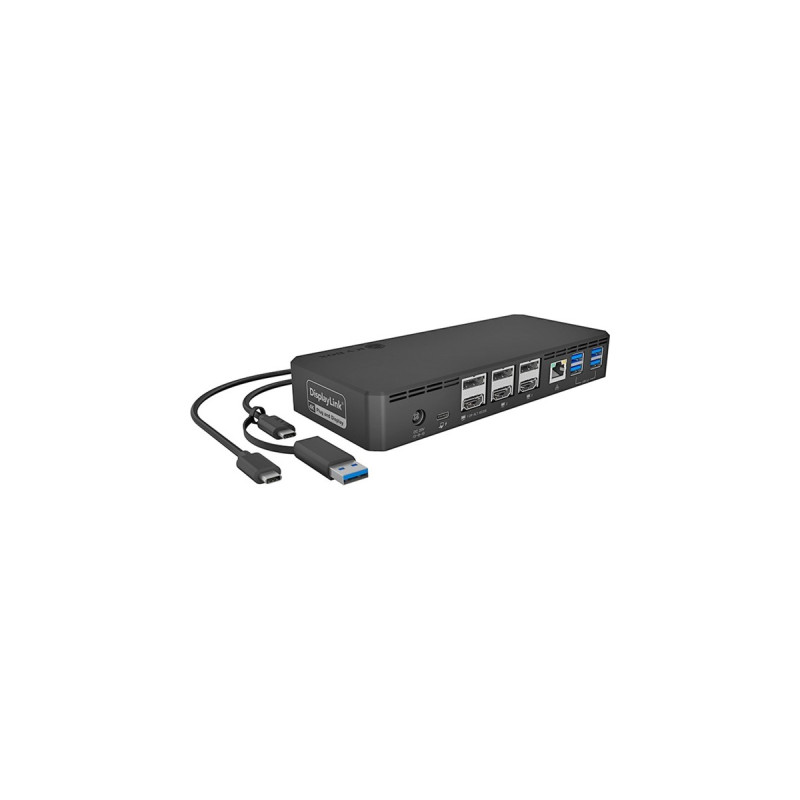ICY BOX IB-DK2254AC, Dockingstation(schwarz, USB-C, HDMI, DisplayPort)