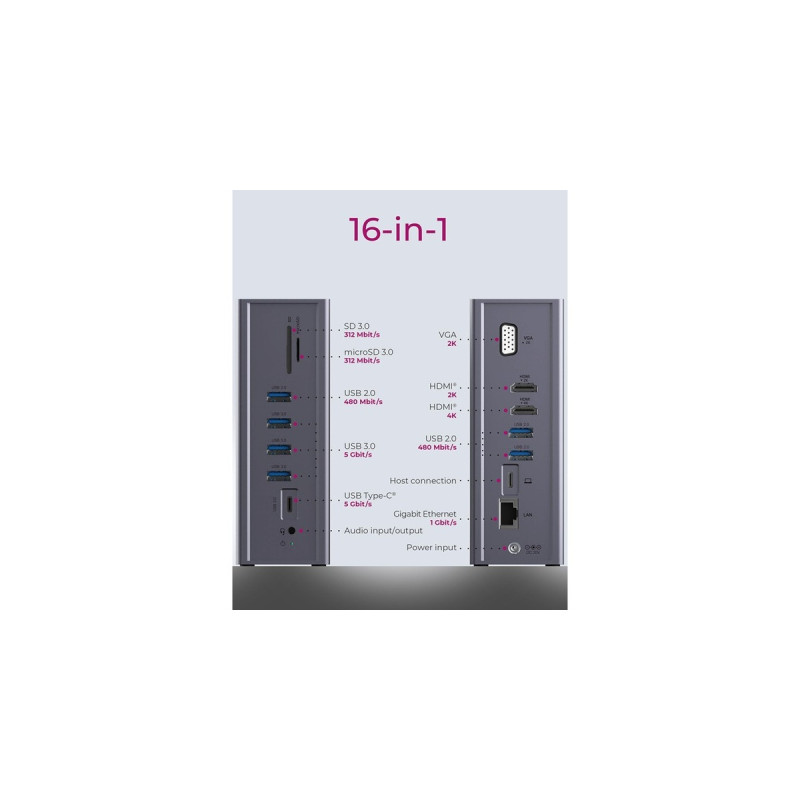 ICY BOX IB-DK2262AC, Dockingstation(schwarz)