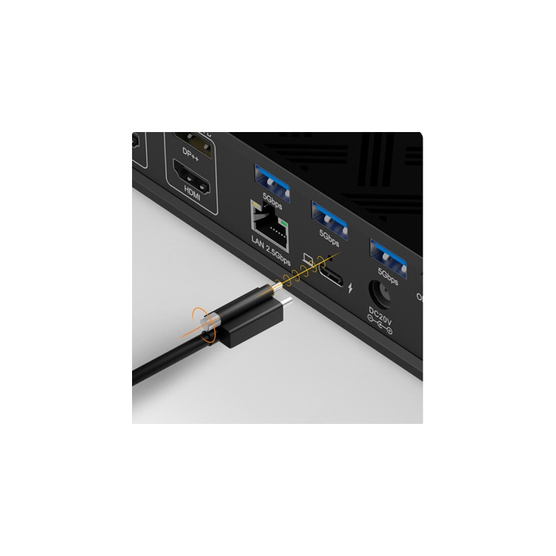 ICY BOX IB-DK2288AC, Dockingstation(anthrazit, USB-C, USB-A, HDMI, DisplayPort, RJ45)