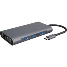 ICY BOX IB-DK4040-CPD, Dockingstation(grau, USB-C, HDMI, VGA, SD)