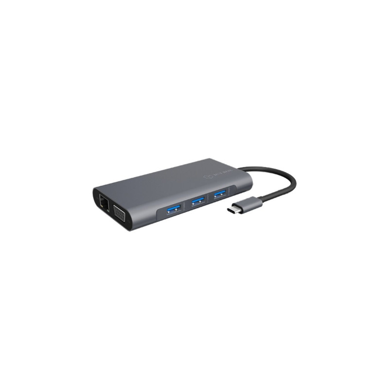 ICY BOX IB-DK4040-CPD, Dockingstation(grau, USB-C, HDMI, VGA, SD)