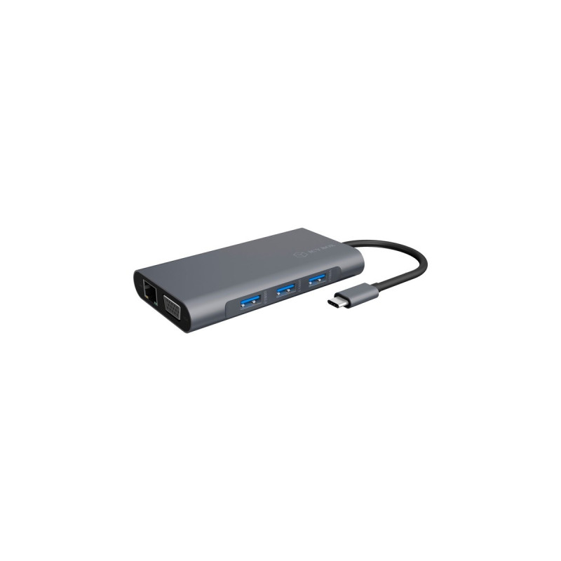 ICY BOX IB-DK4040-CPD, Dockingstation(grau, USB-C, HDMI, VGA, SD)