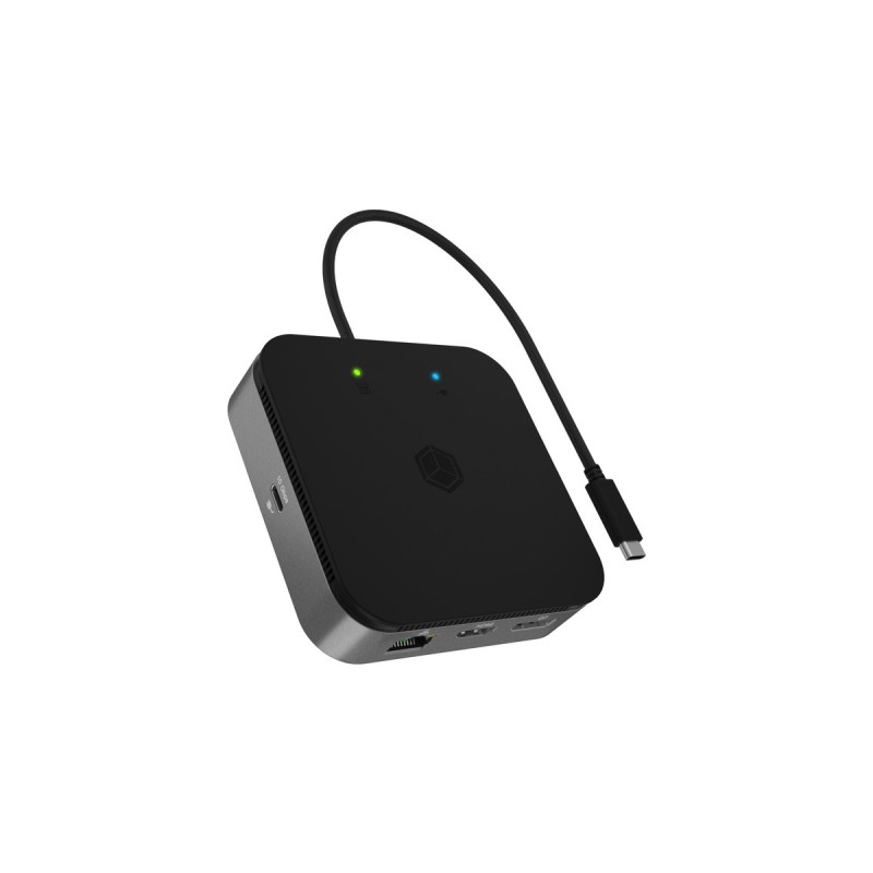 ICY BOX IB-DK408-C41, Dockingstation(anthrazit, USB-C, USB-A, HDMI, DisplayPort, RJ-45)