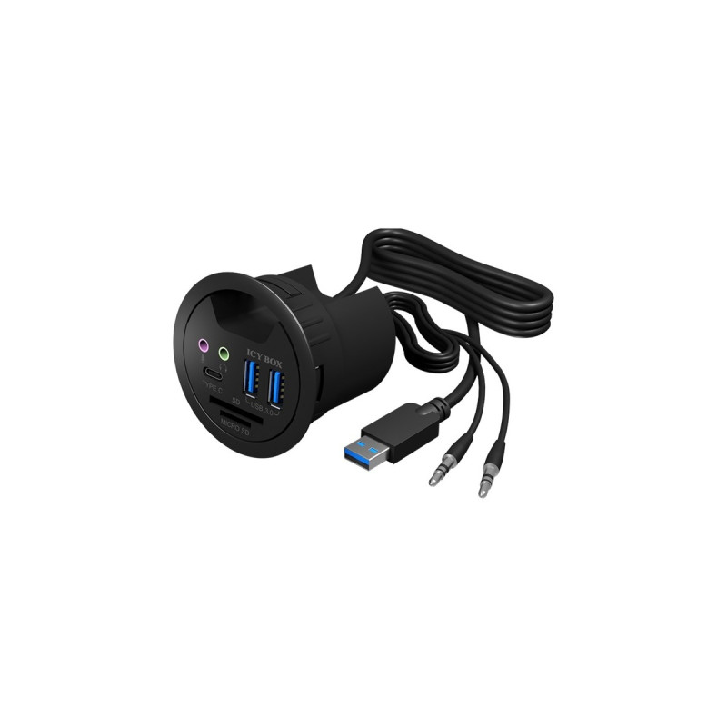 ICY BOX IB-HUB1404A, USB-Hub(schwarz)
