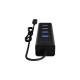 ICY BOX IB-HUB1409-C3, USB-Hub(schwarz, USB-C)