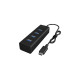 ICY BOX IB-HUB1409-C3, USB-Hub(schwarz, USB-C)