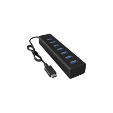 ICY BOX IB-HUB1700-C3 , USB-Hub(schwarz)