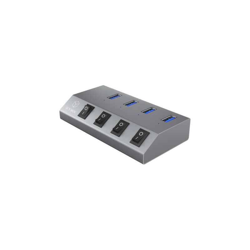 ICY BOX IB-HUB 1405, USB-Hub(silber)