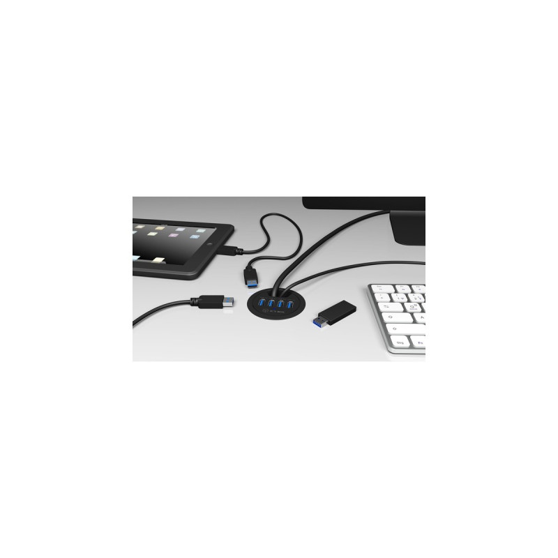 ICY BOX IB-Hub1403, USB-Hub(schwarz)