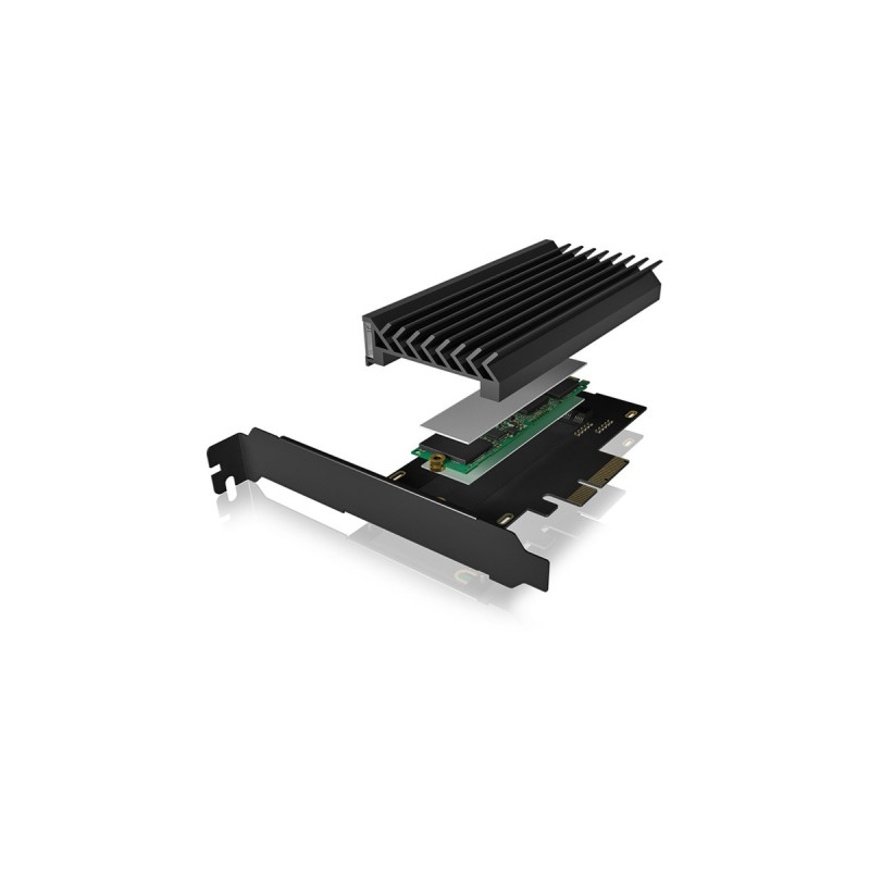 ICY BOX IB-PCI224M2-ARGB, Adapter(schwarz)