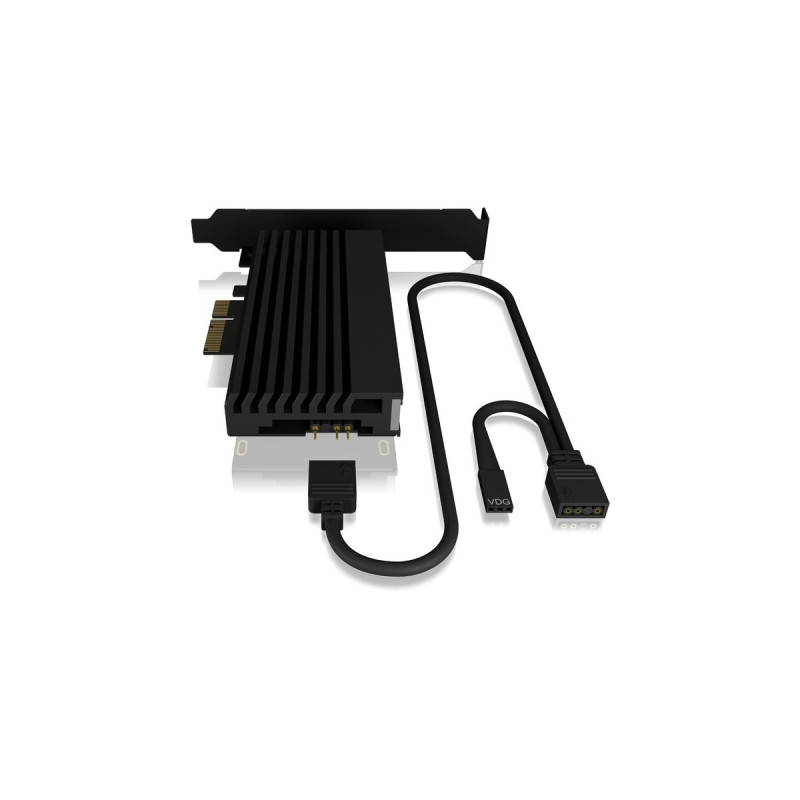 ICY BOX IB-PCI224M2-ARGB, Adapter(schwarz)