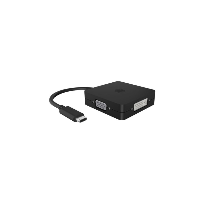 VGA + DVI + HDMI + DisplayPort Buchse(schwarz, 15cm)