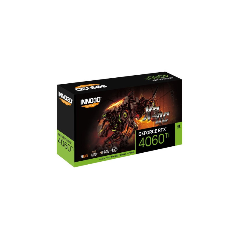 INNO3D GeForce RTX 4060 Ti 8GB X3 OC, Grafikkarte(DLSS 3, 3x DisplayPort, 1x HDMI 2.1)