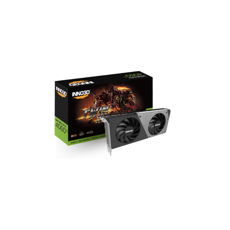 INNO3D GeForce RTX 4060 Ti TWIN X2, Grafikkarte(DLSS 3, 3x DisplayPort, 1x HDMI 2.1)