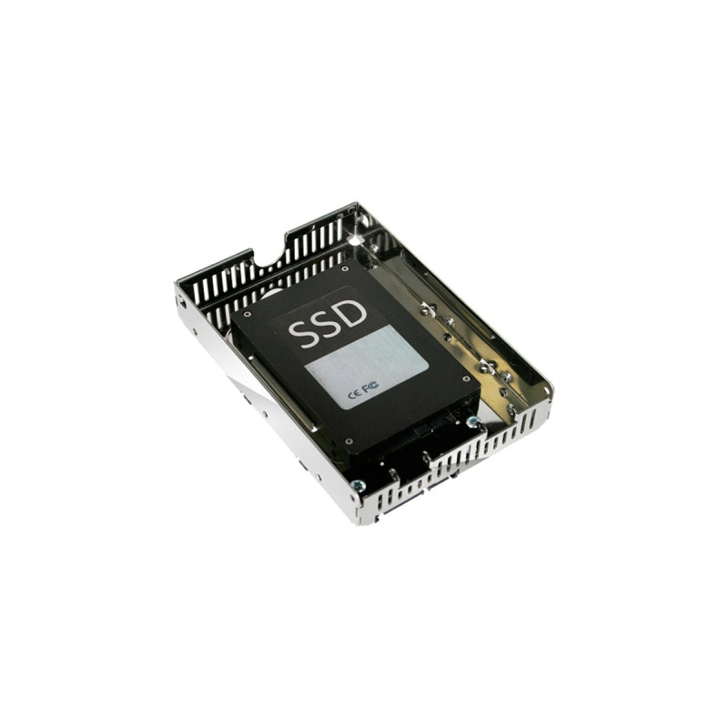 Icy Dock MB482SP-3B, Einbaurahmen(chrom)