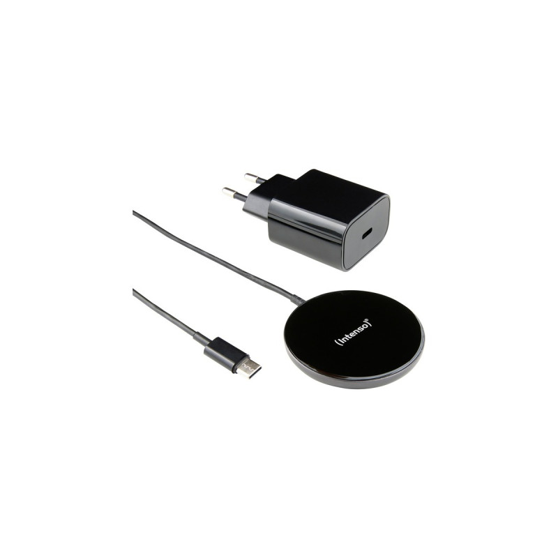 Intenso Magnetic Wireless Charger MB1, Ladestation(schwarz, für iPhones mit MagSafe)