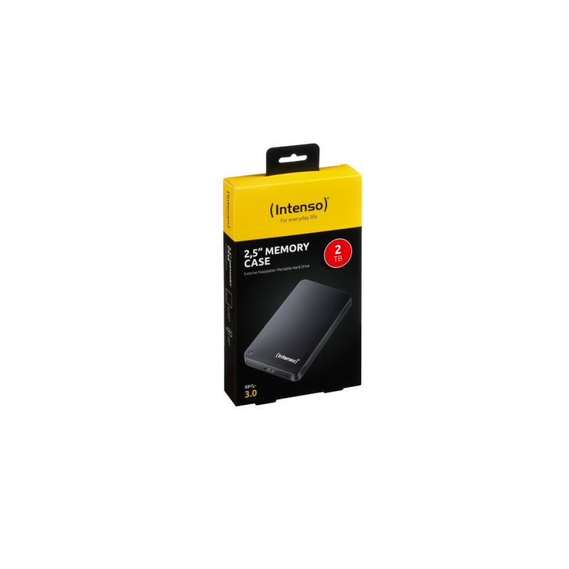 Intenso Memory Case 2 TB, Externe Festplatte(schwarz, extern, Micro-USB-B 3.2 Gen 1 (5 Gbit/s))
