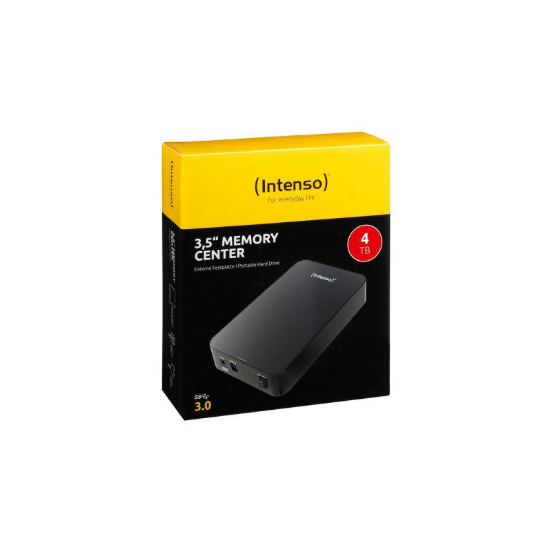 Intenso Memory Center 4 TB, Externe Festplatte(schwarz, USB-B 3.2 Gen 1 (5 Gbit/s))