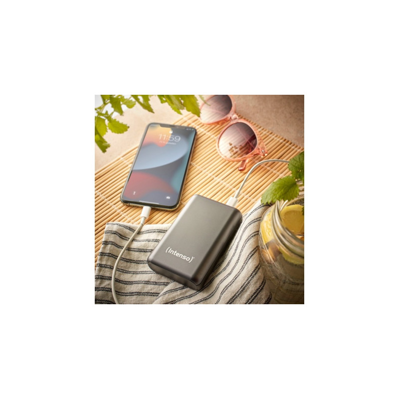 Intenso Powerbank A10000(anthrazit, 10.000 mAh, PD, Quick Charge)