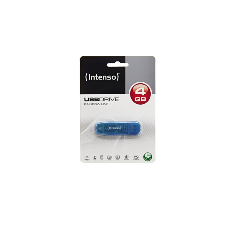 Intenso Rainbow Line 4 GB, USB-Stick(blau)