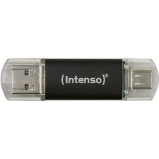 Intenso Twist Line 128 GB, USB-Stick(anthrazit/transparent, USB-A 3.2 Gen 1, USB-C 3.2 Gen 1)