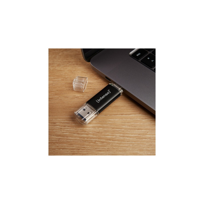 Intenso Twist Line 128 GB, USB-Stick(anthrazit/transparent, USB-A 3.2 Gen 1, USB-C 3.2 Gen 1)