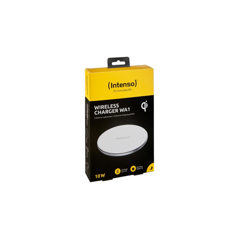 Intenso Wireless Charger WA1, Ladestation(weiß, QI-Standard)