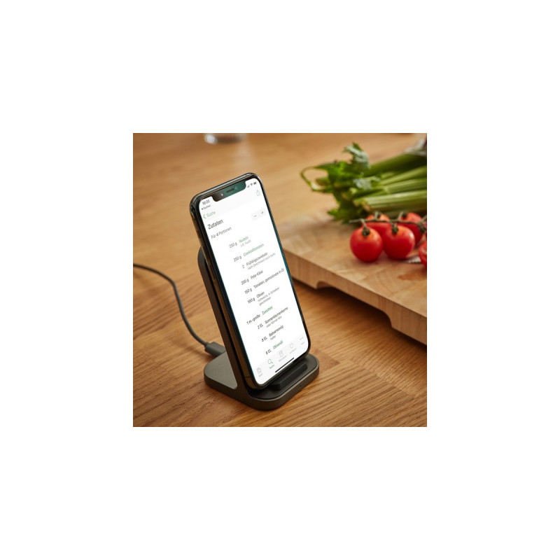 Intenso Wireless Charging Stand BSA2, Ladestation(schwarz, QI-Standard, PD3.0, Quick Charge 3.0)