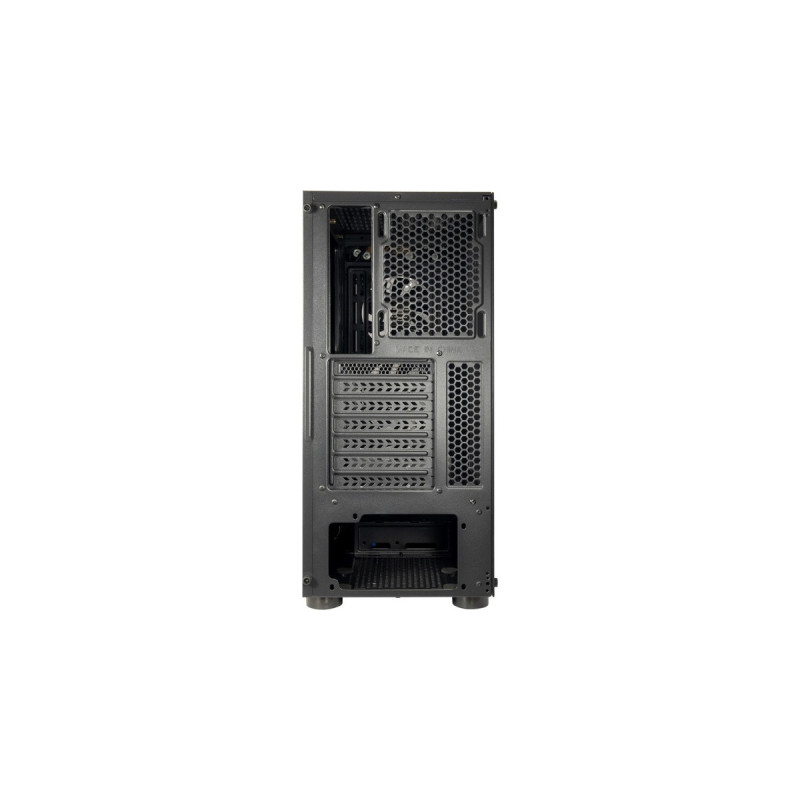 Inter-Tech A-3401 Chevron, Tower-Gehäuse(schwarz, Frontblende und Fensterseitenteil aus Acrylglas)